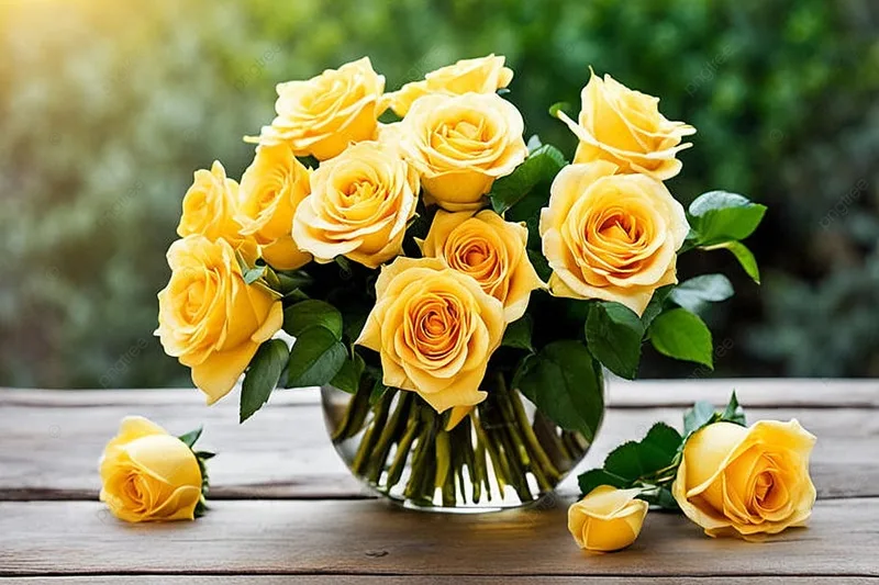 Phối hoa hồng vàng cùng các loại hoa phụ và thiệp nhắn chân thành giúp truyền tải trọn vẹn thông điệp.